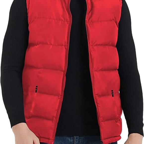 Men's Versatile Puffer Vest - Water-Resistant and Comfortable for All Sizes - Picture 1 of 5